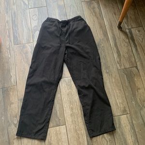 Straight Black Staright Leg Linen Pants